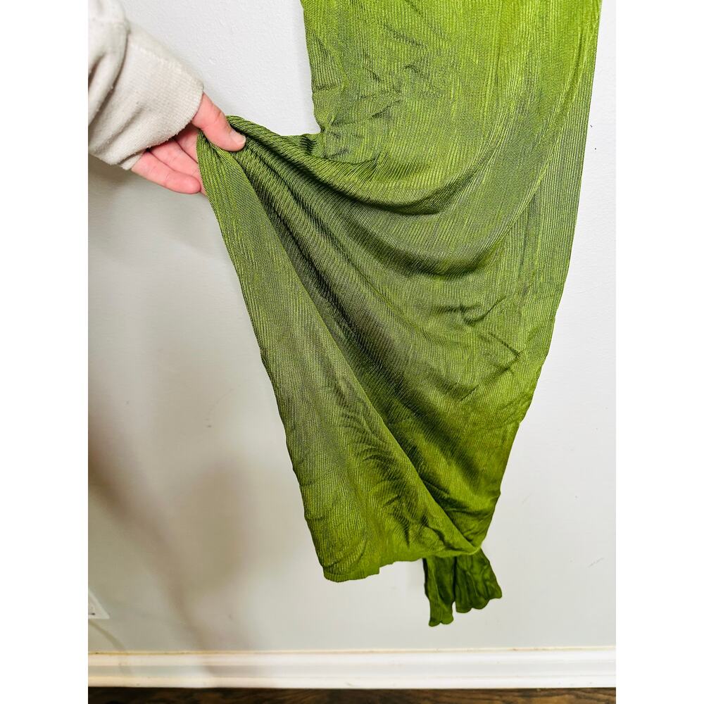 ATLEIN Green Crewneck Sleeveless Knit Midi Layered Bodycon Sheath Dress Size XS - Picture 6 of 14
